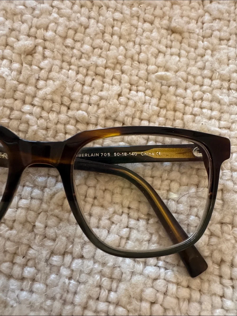 Warby Parker Chamberlain Two-Tone Square Eyeglass Frames - Brown/Grayish Blue